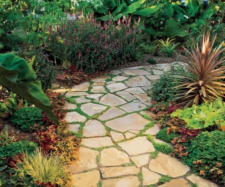 How to Build a Garden Walkway With Natural Pavers