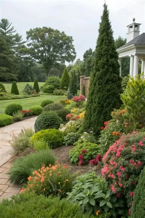 Mixing Evergreens and Flowering Plants: A Guide to Harmonious Landscaping