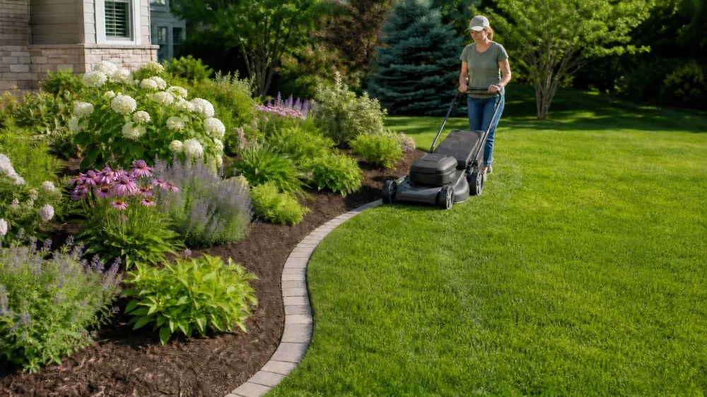 How to Shape Garden Bed Edges for Easier Mowing