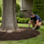 Mulch Near Trees: Set Depth and Keep Trunks Clear