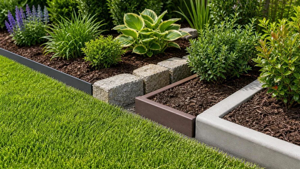 Landscape Edging: Compare Steel, Stone, Plastic, and Concrete
