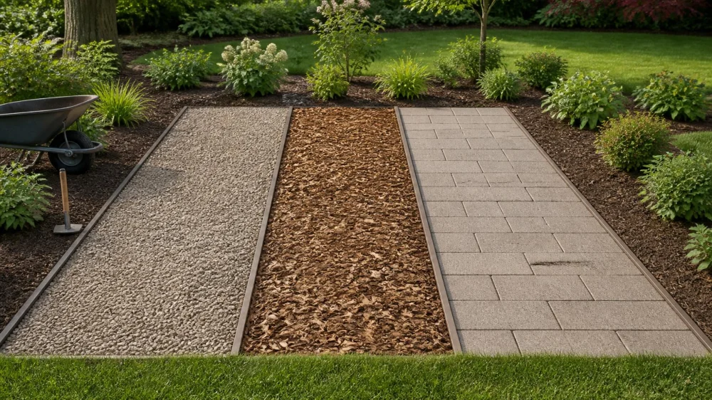 Garden Path Surface Guide: Gravel, Mulch, or Pavers?