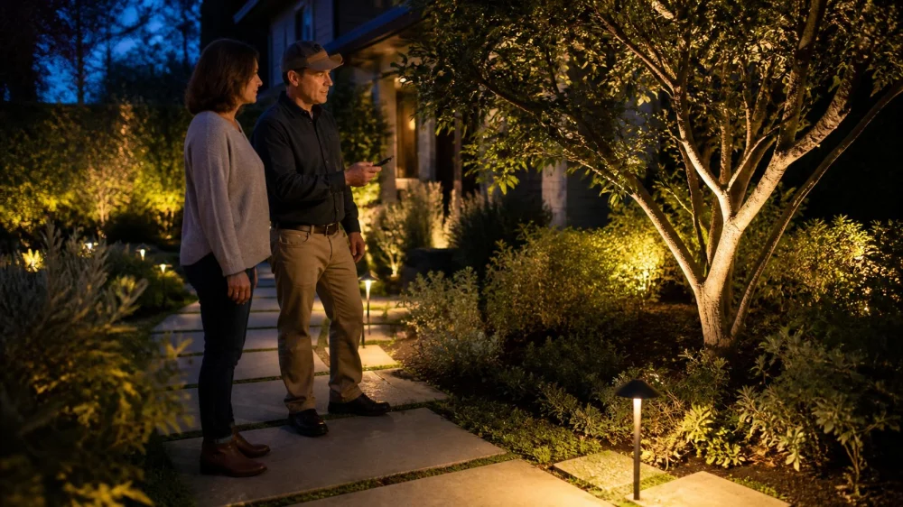 Landscape Lighting Walkthrough: Aim, Glare, and Controls