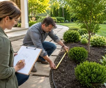 Landscape Bed Measurements: Map Curves, Plants, and Access