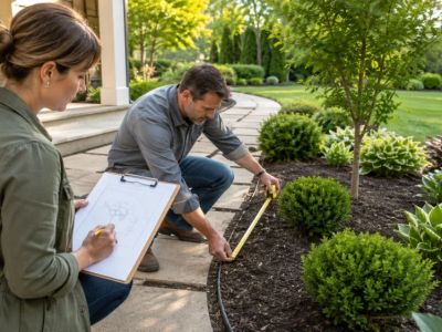 Landscape Bed Measurements: Map Curves, Plants, and Access