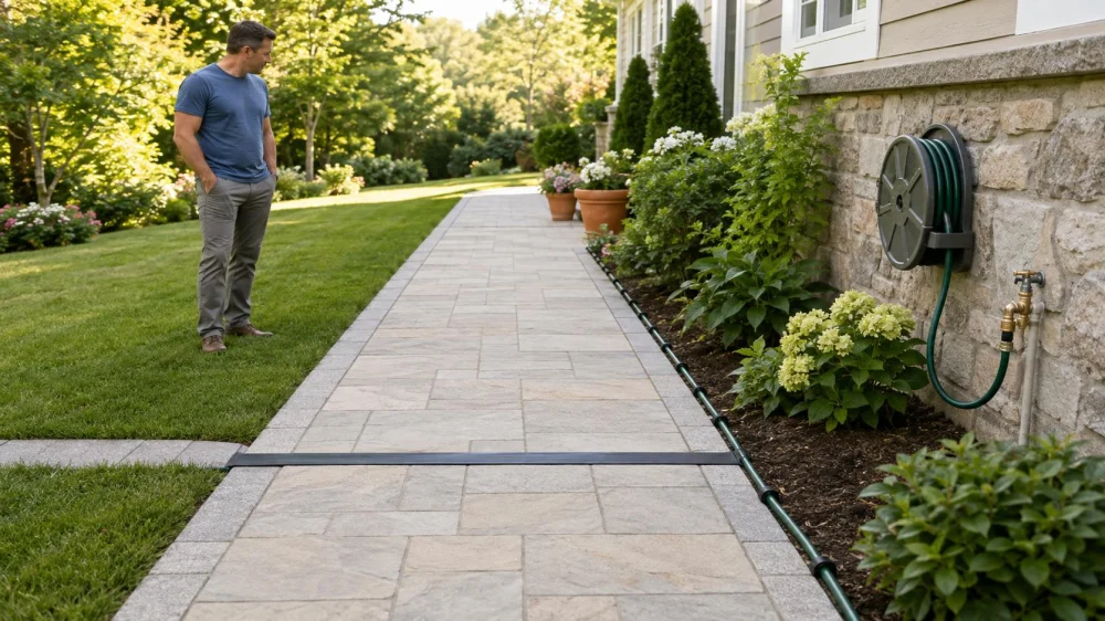 Garden Hose Route: Protect Walkways and Connections