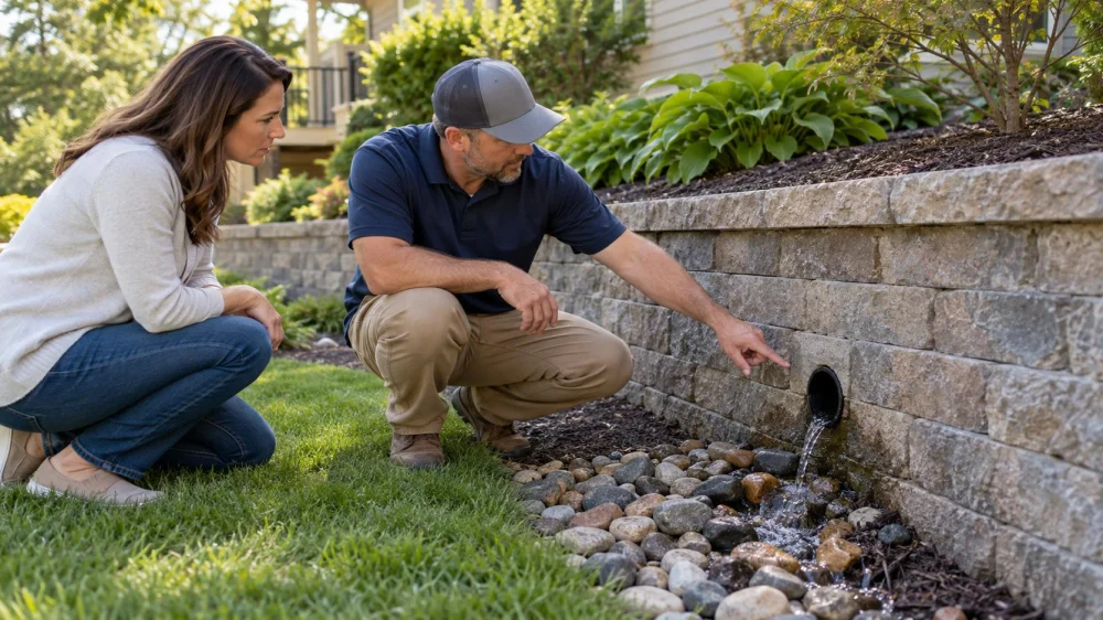 Retaining Wall Drainage: Outlets, Soil, and Water Signs