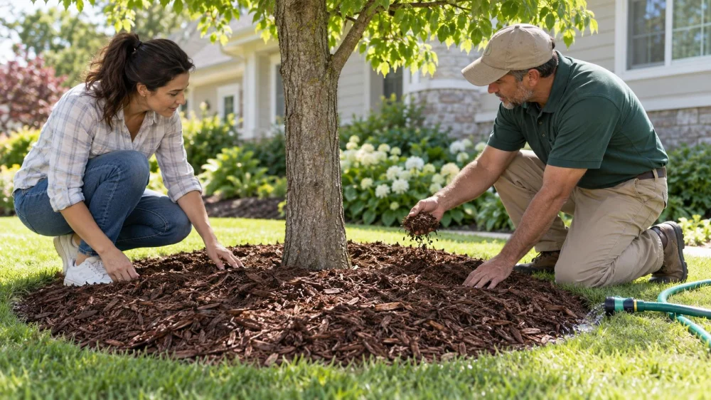 Tree Mulch Ring Setup: Depth, Trunk Space, and Water