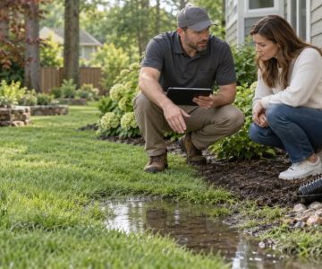 Garden Drainage Walkthrough: Slope, Ponding, and Downspouts