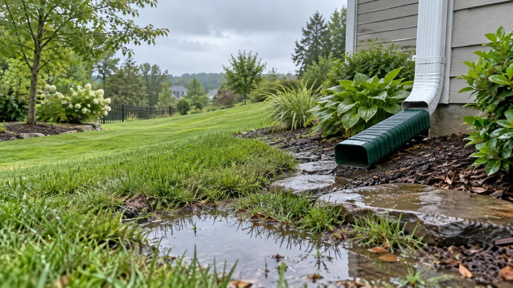 Landscape Drainage Walk: Puddles, Slopes, and Downspouts